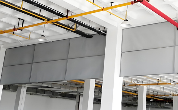 商场防烟分区常闭节点：兰州挡烟垂壁高度与控制器接线图解